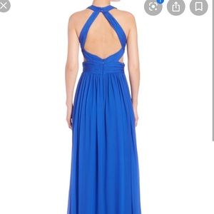 Aidan Mattox silk chiffon fit and flare gown